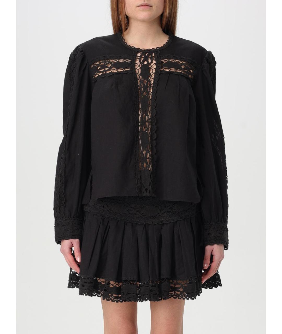 ISABEL MARANT ETOILE Черная льняная рубашка, фото 2