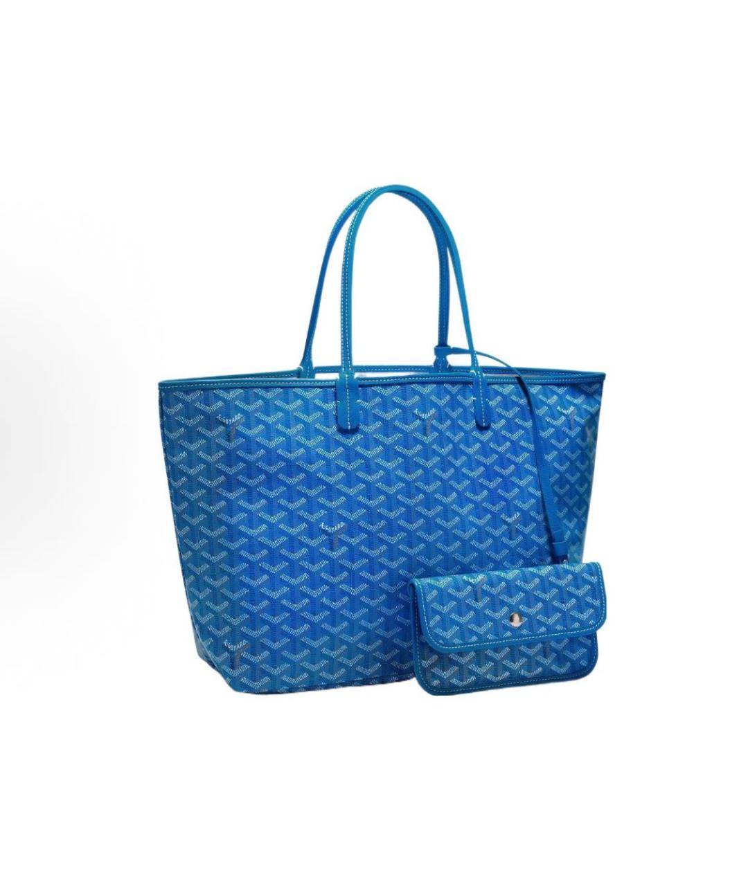 GOYARD Синяя кожаная сумка тоут, фото 5