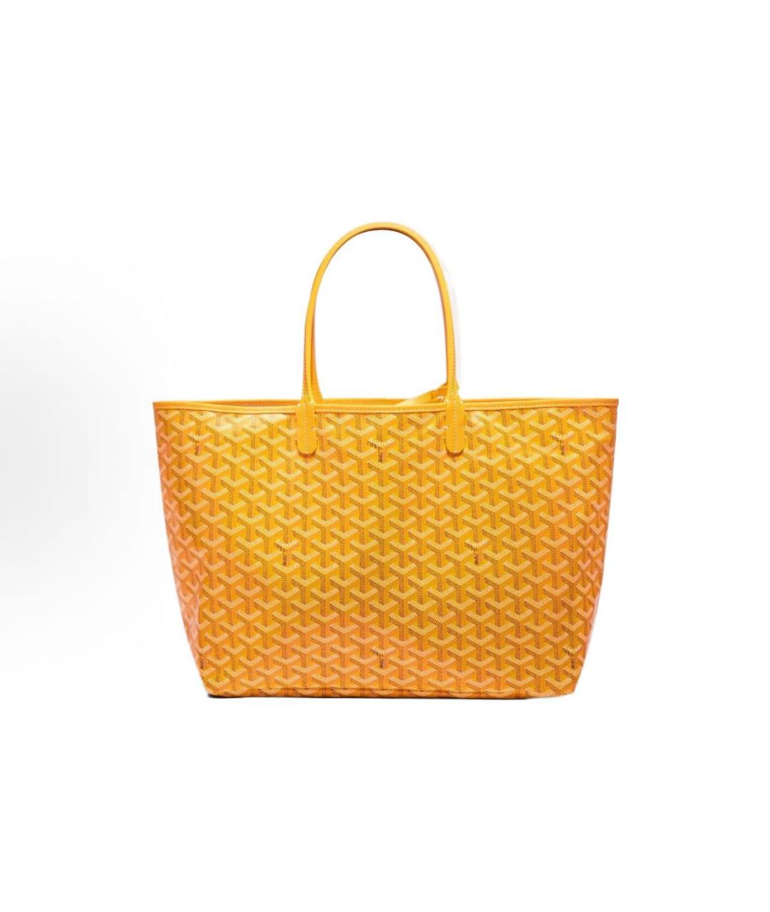 GOYARD Желтая кожаная сумка тоут, фото 2