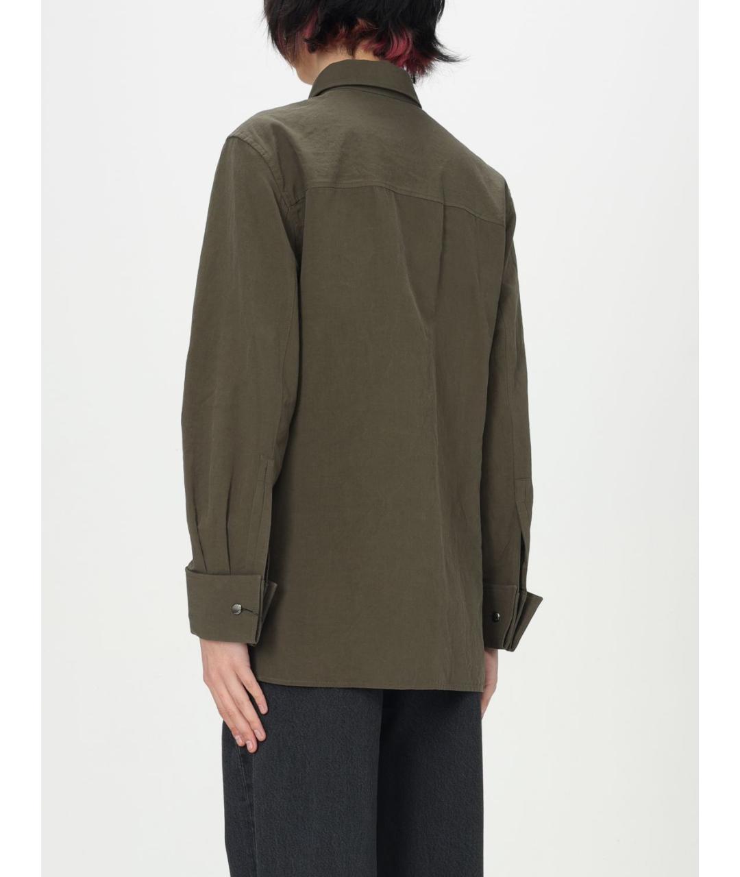 SAINT LAURENT Хаки рубашка, фото 4