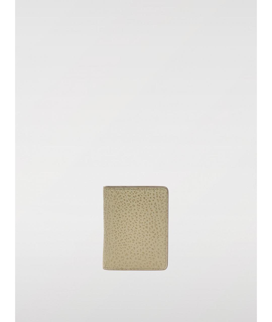 MAISON MARGIELA Бежевый кожаный кардхолдер, фото 4