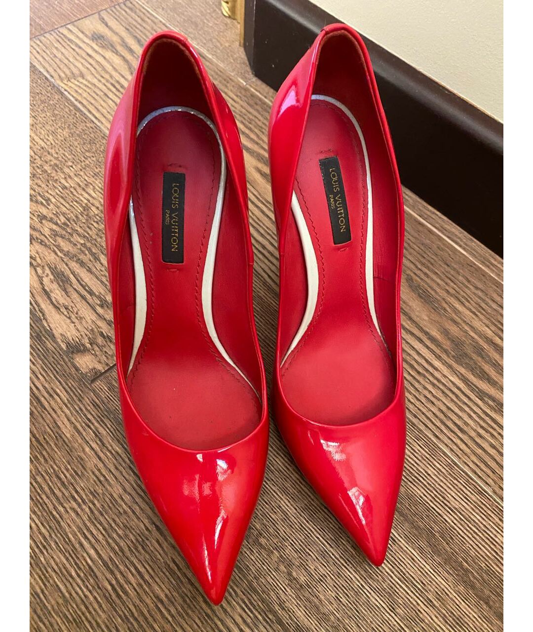 LOUIS VUITTON PRE-OWNED Красные туфли из лакированной кожи, фото 2