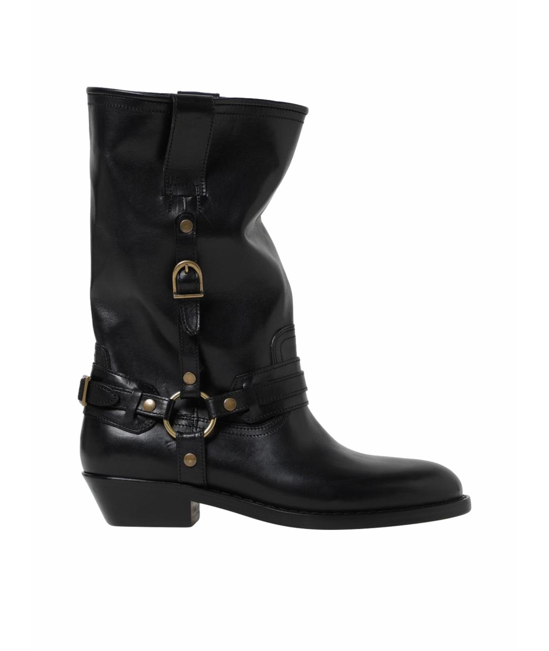 ISABEL MARANT Черные кожаные ботинки, фото 1