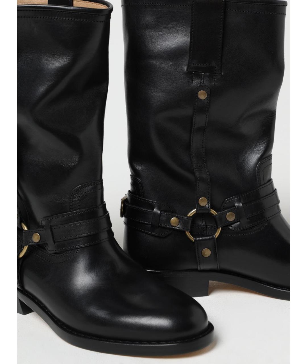 ISABEL MARANT Черные кожаные ботинки, фото 4