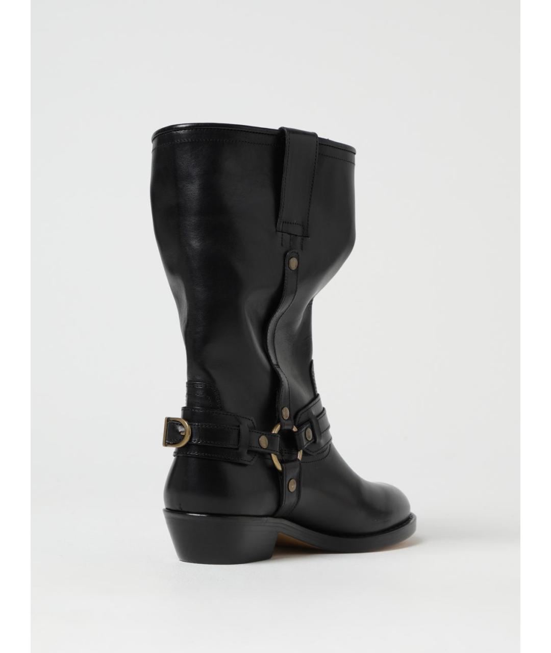 ISABEL MARANT Черные кожаные ботинки, фото 3