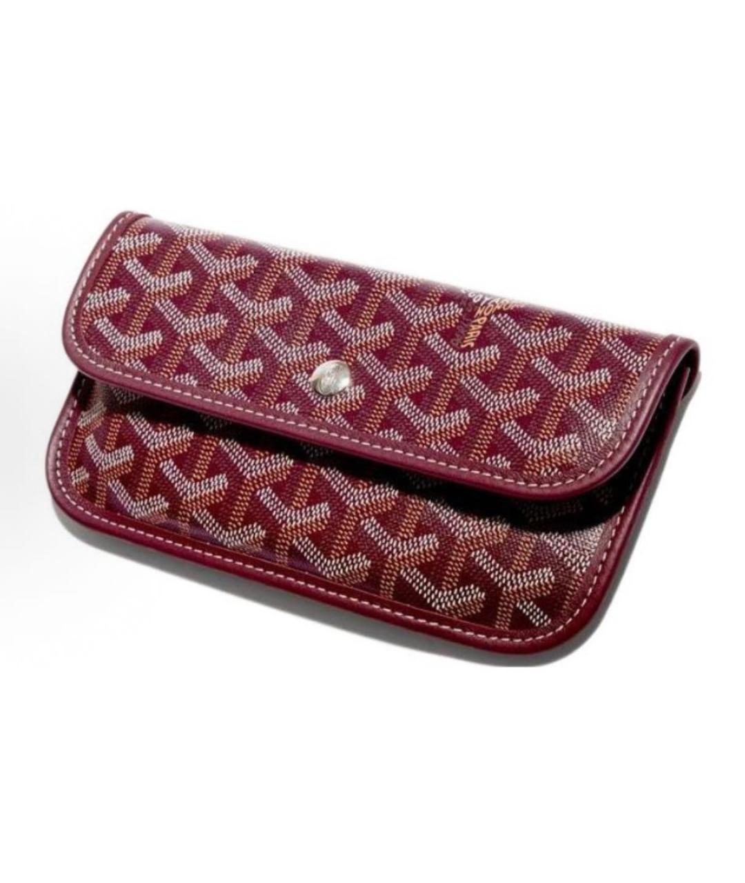 GOYARD Бордовая кожаная сумка тоут, фото 4