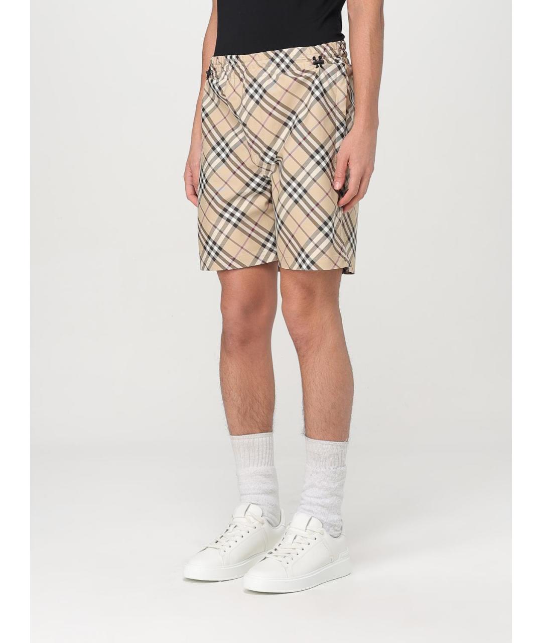 BURBERRY Бежевые шорты, фото 4