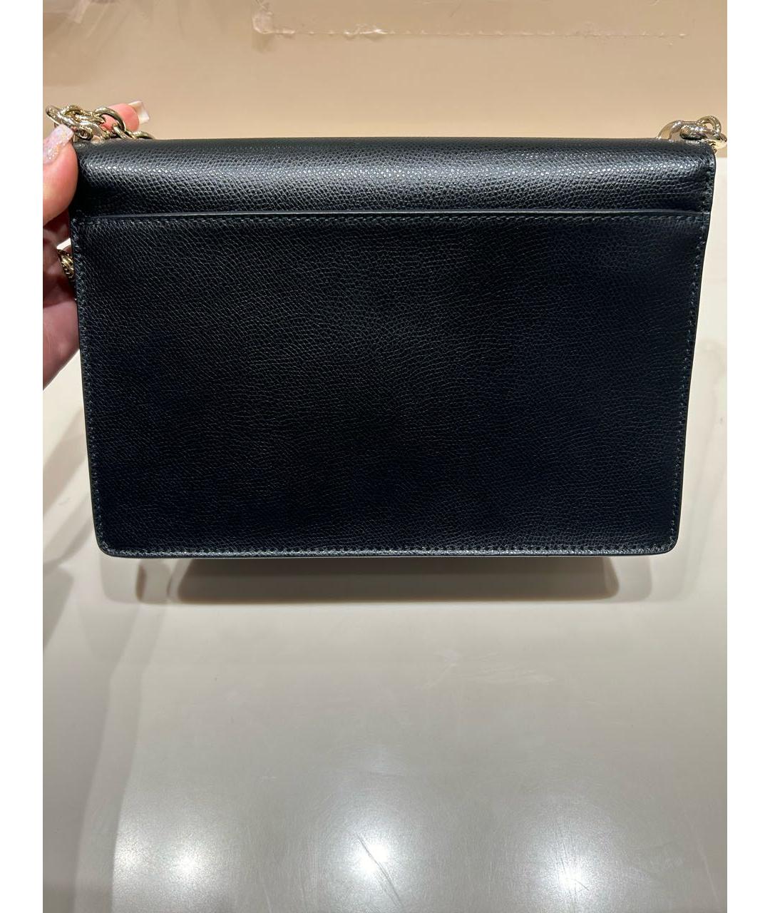FURLA Черная кожаная сумка через плечо, фото 3