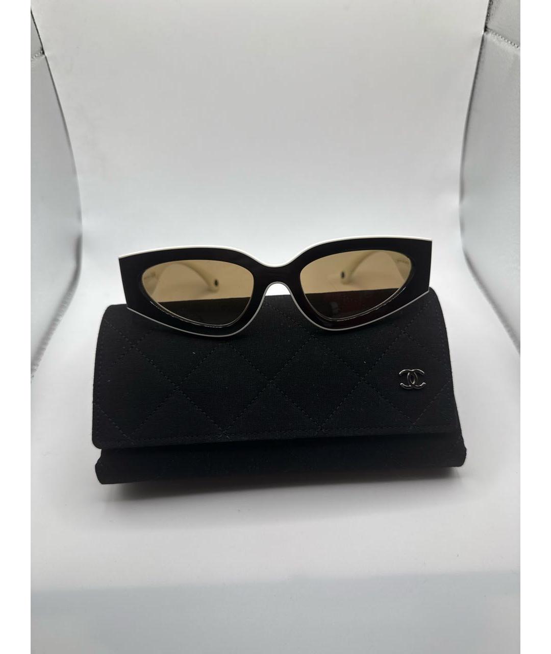 CHANEL Белые пластиковые солнцезащитные очки, фото 2