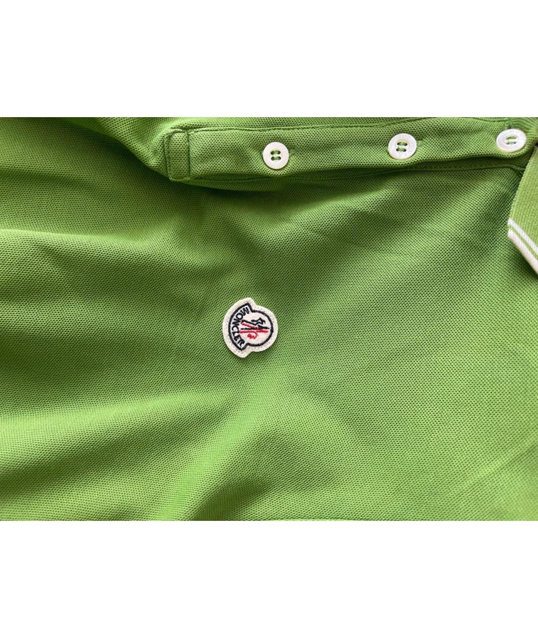 MONCLER Зеленая хлопковая футболка, фото 4