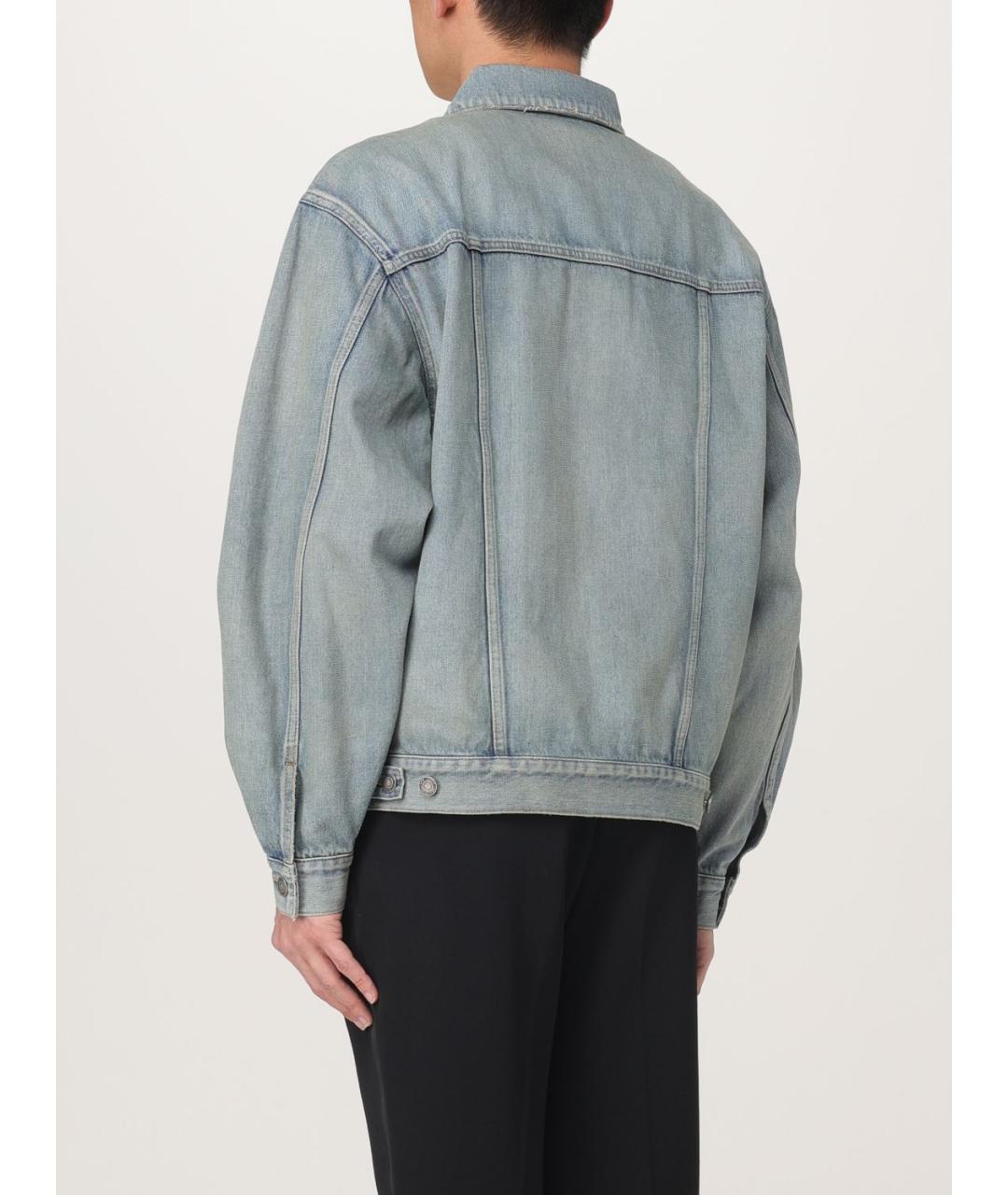 SAINT LAURENT Голубая хлопковая куртка, фото 3