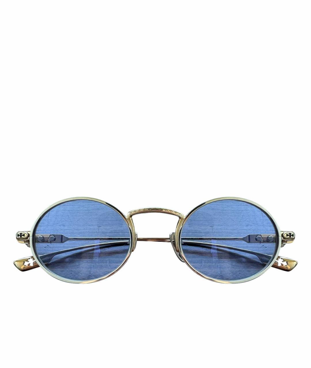 CHROME HEARTS Золотые металлические солнцезащитные очки, фото 1