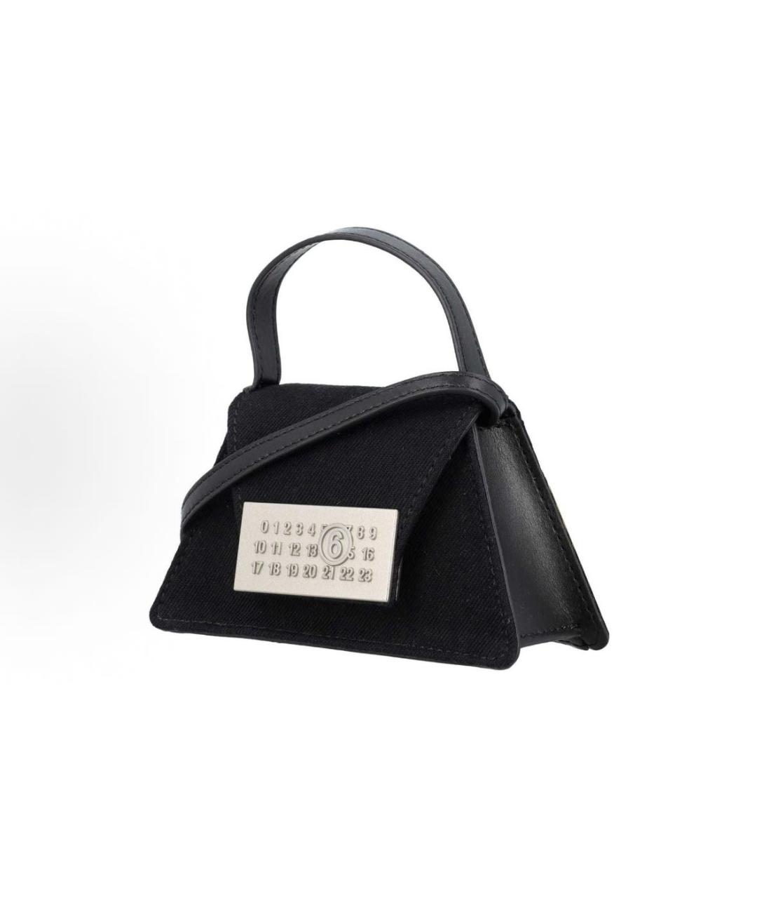 MM6 MAISON MARGIELA Черная деним сумка с короткими ручками, фото 4