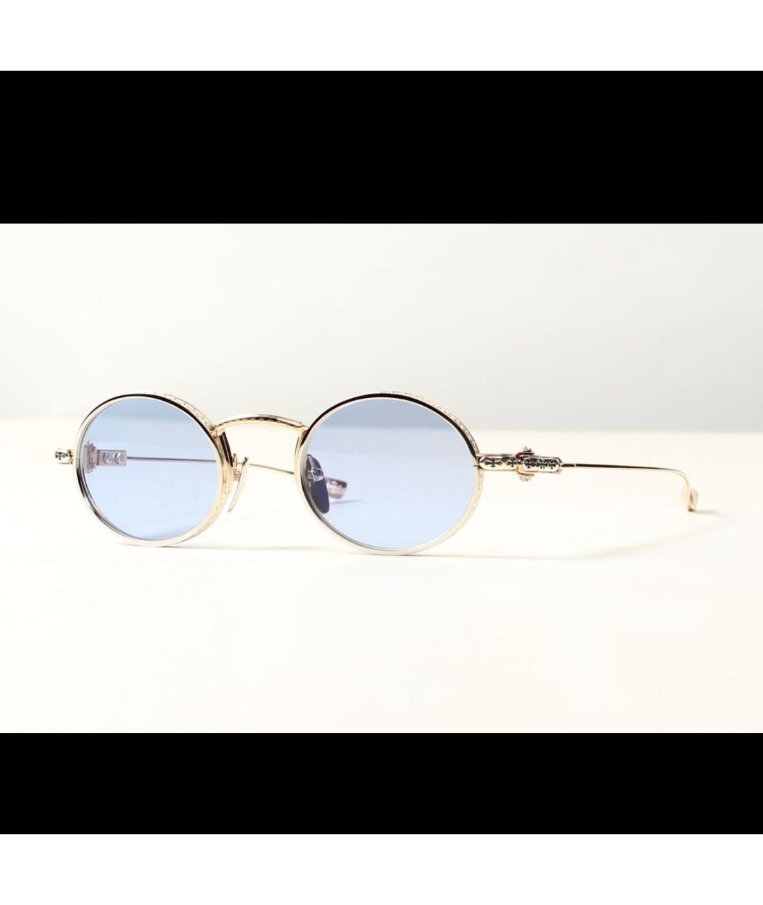 CHROME HEARTS Золотые металлические солнцезащитные очки, фото 2