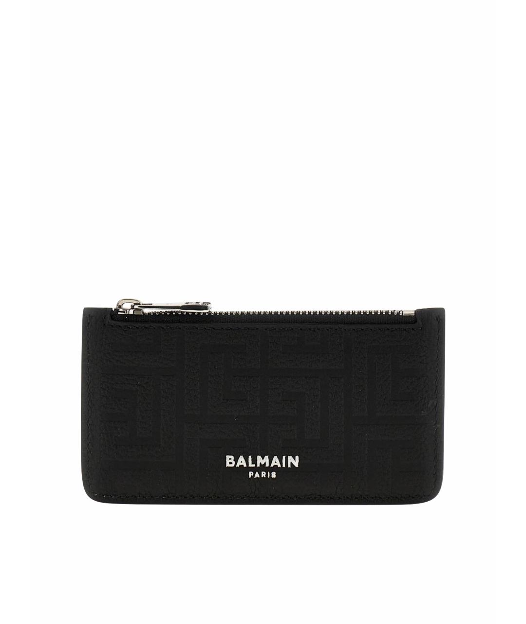 BALMAIN Черный кожаный кардхолдер, фото 1
