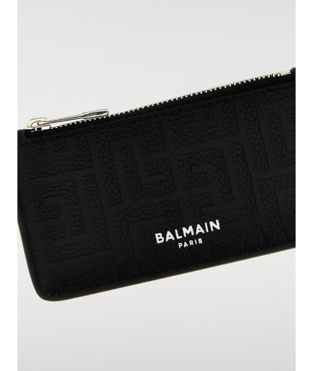 BALMAIN Черный кожаный кардхолдер, фото 3