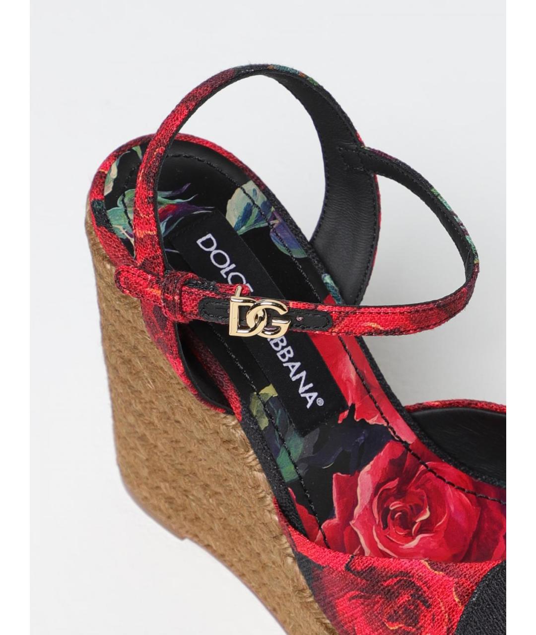 DOLCE&GABBANA Красные босоножки, фото 4