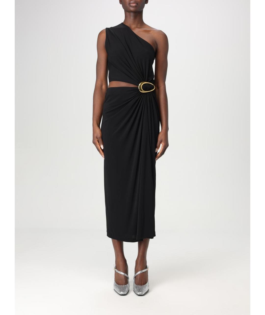 BOTTEGA VENETA Черное вискозное платье, фото 2