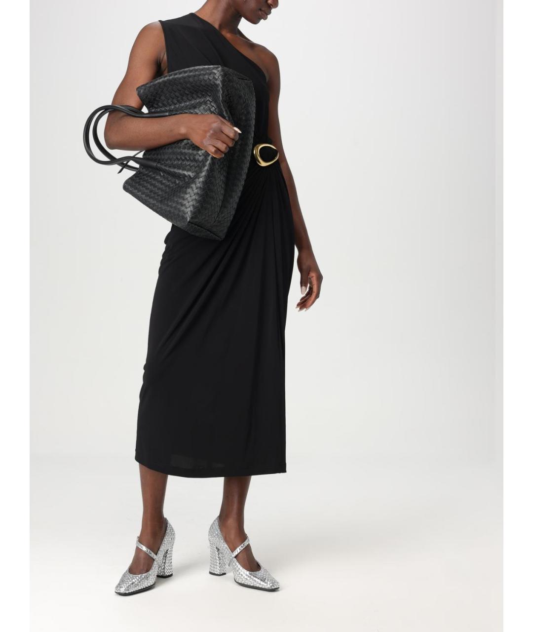 BOTTEGA VENETA Черное вискозное платье, фото 3