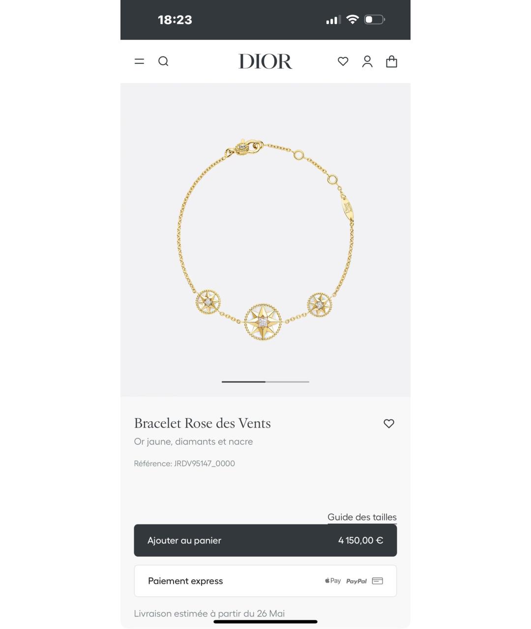 CHRISTIAN DIOR Золотой браслет из желтого золота, фото 5