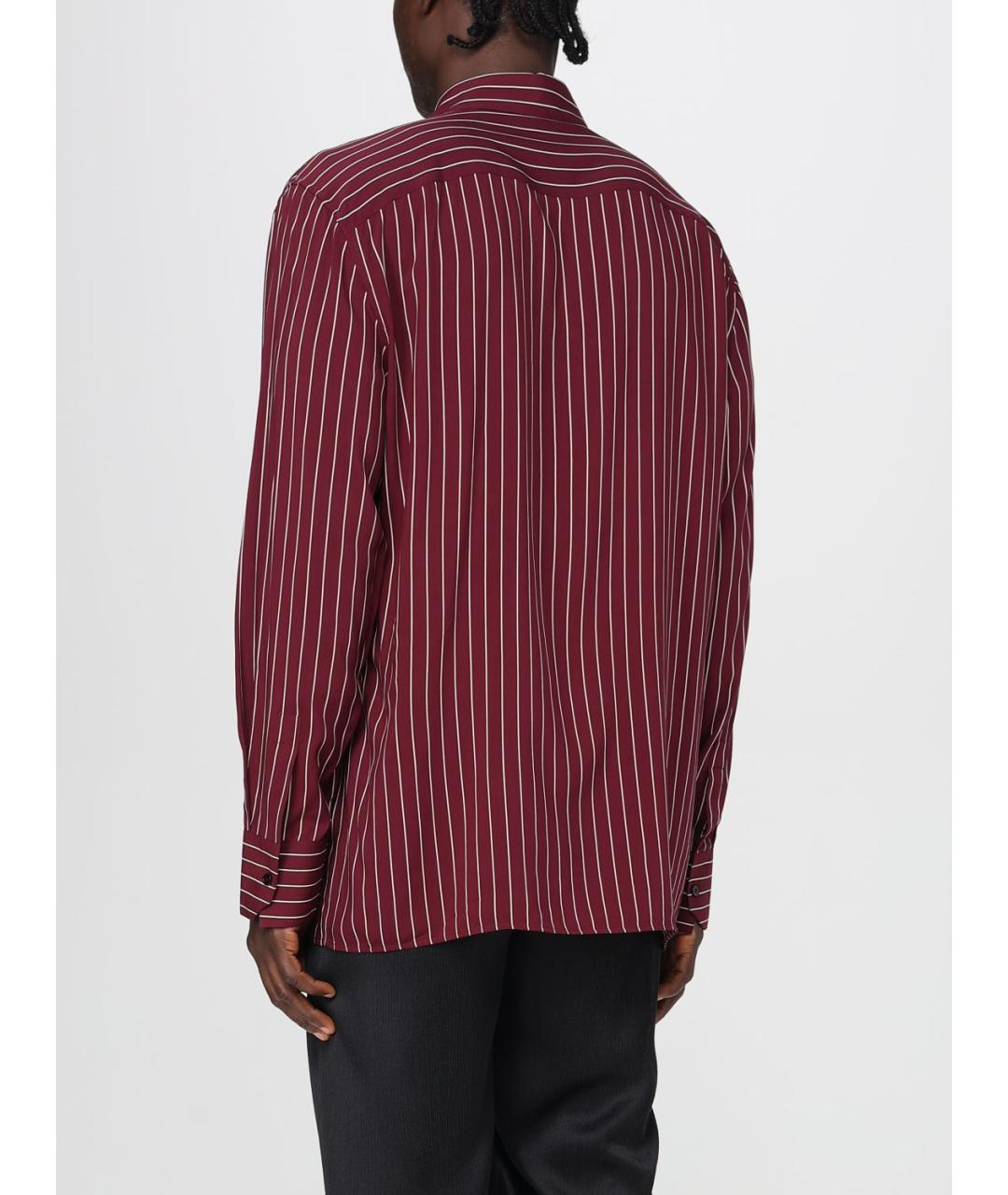 SAINT LAURENT Бордовая кэжуал рубашка, фото 4