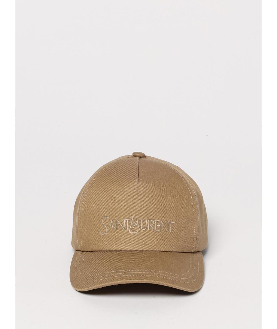 SAINT LAURENT Бежевая кепка/бейсболка, фото 2