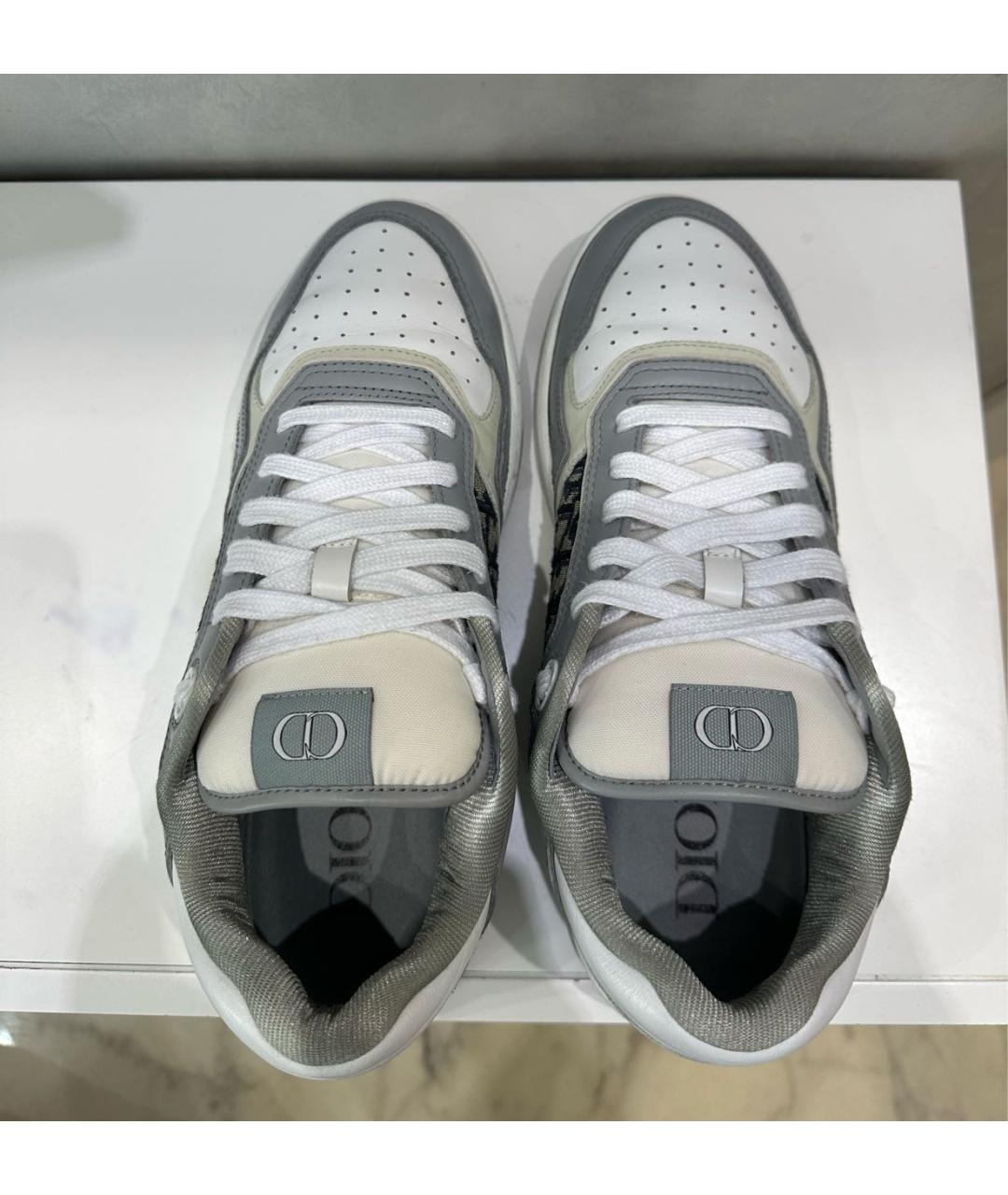 DIOR HOMME Белые кожаные низкие кроссовки / кеды, фото 3