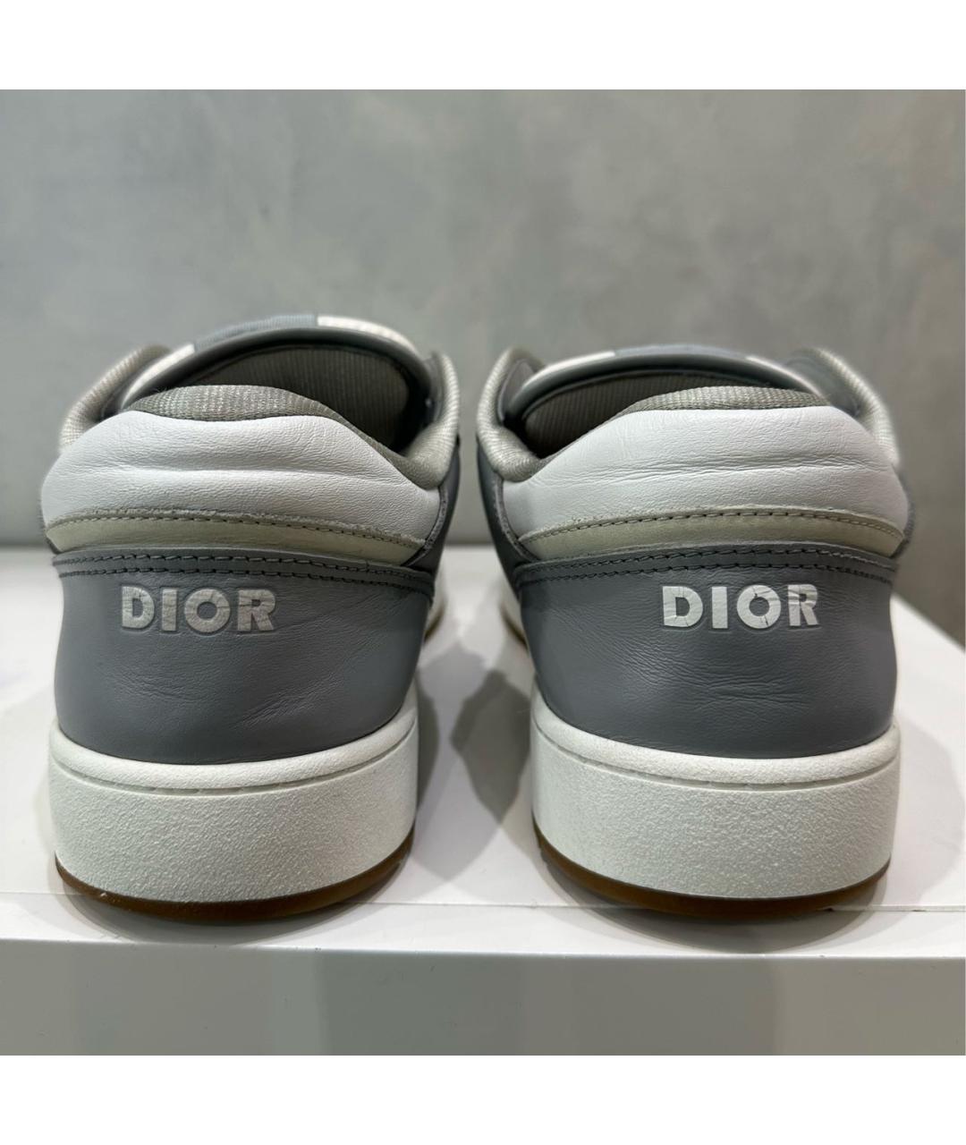 DIOR HOMME Белые кожаные низкие кроссовки / кеды, фото 4