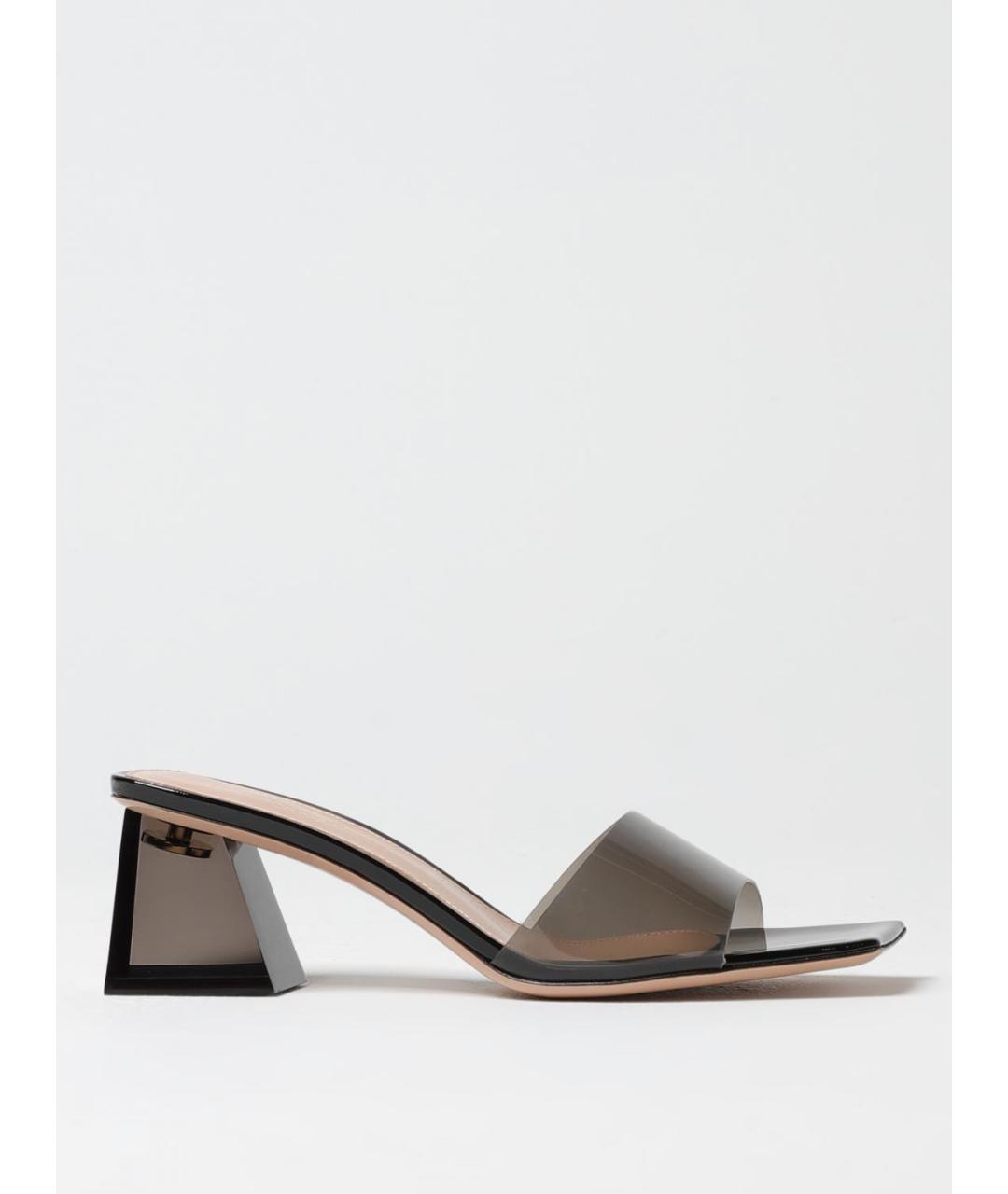 GIANVITO ROSSI Серые резиновые мюли, фото 5