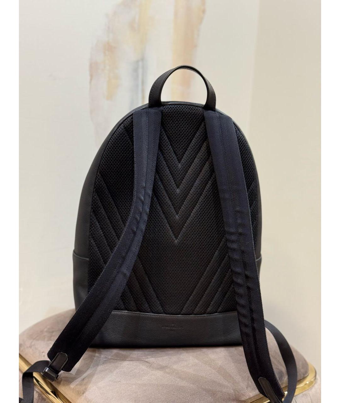 LOUIS VUITTON Черный кожаный рюкзак, фото 4