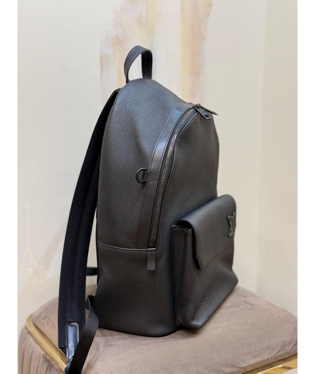 LOUIS VUITTON Черный кожаный рюкзак, фото 3