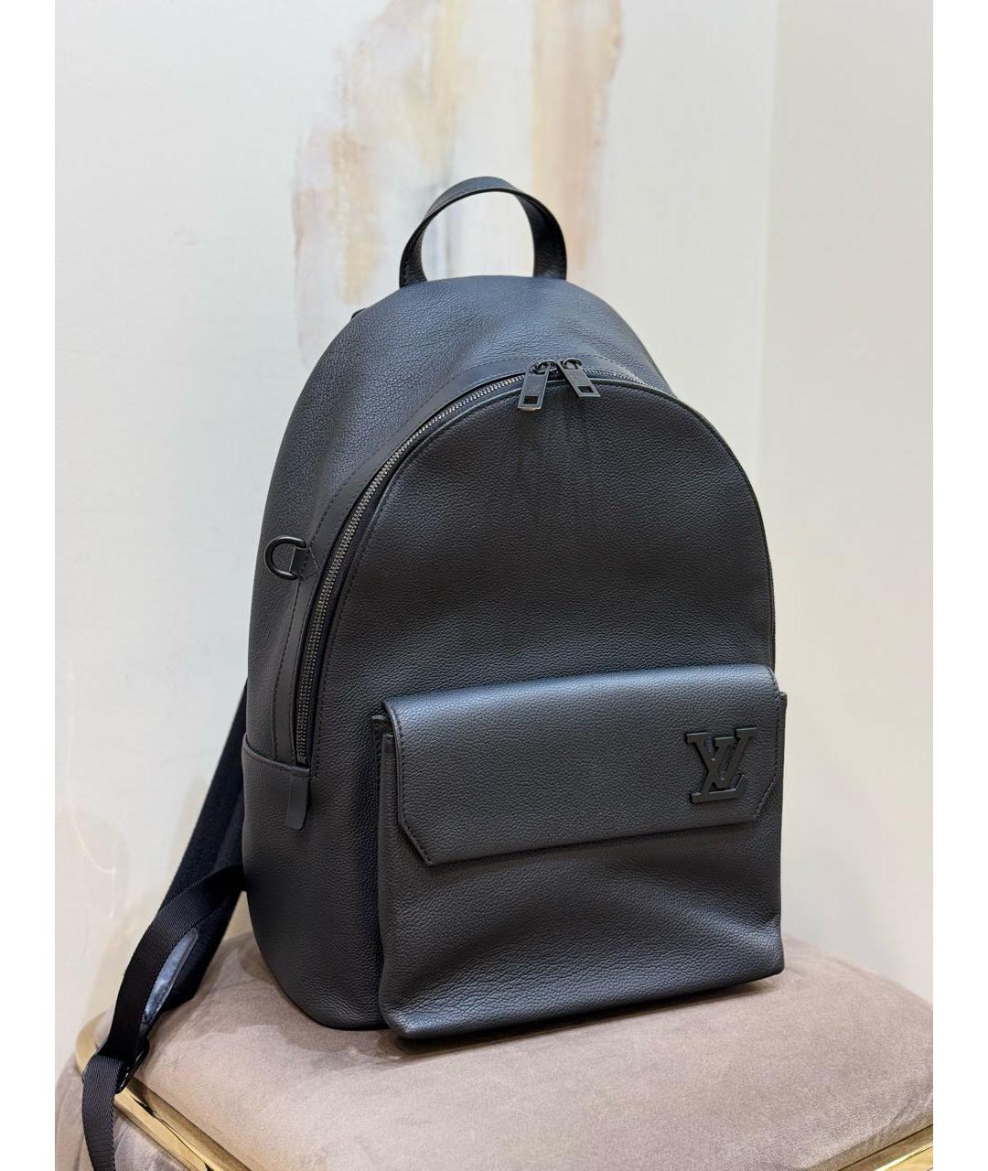 LOUIS VUITTON Черный кожаный рюкзак, фото 2