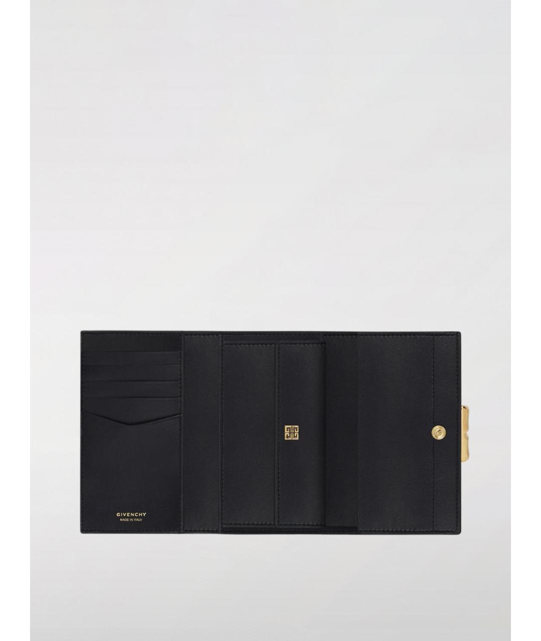 GIVENCHY Черный кожаный кошелек, фото 2