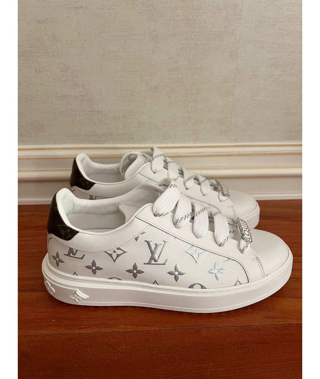 LOUIS VUITTON Белые кожаные кеды, фото 8
