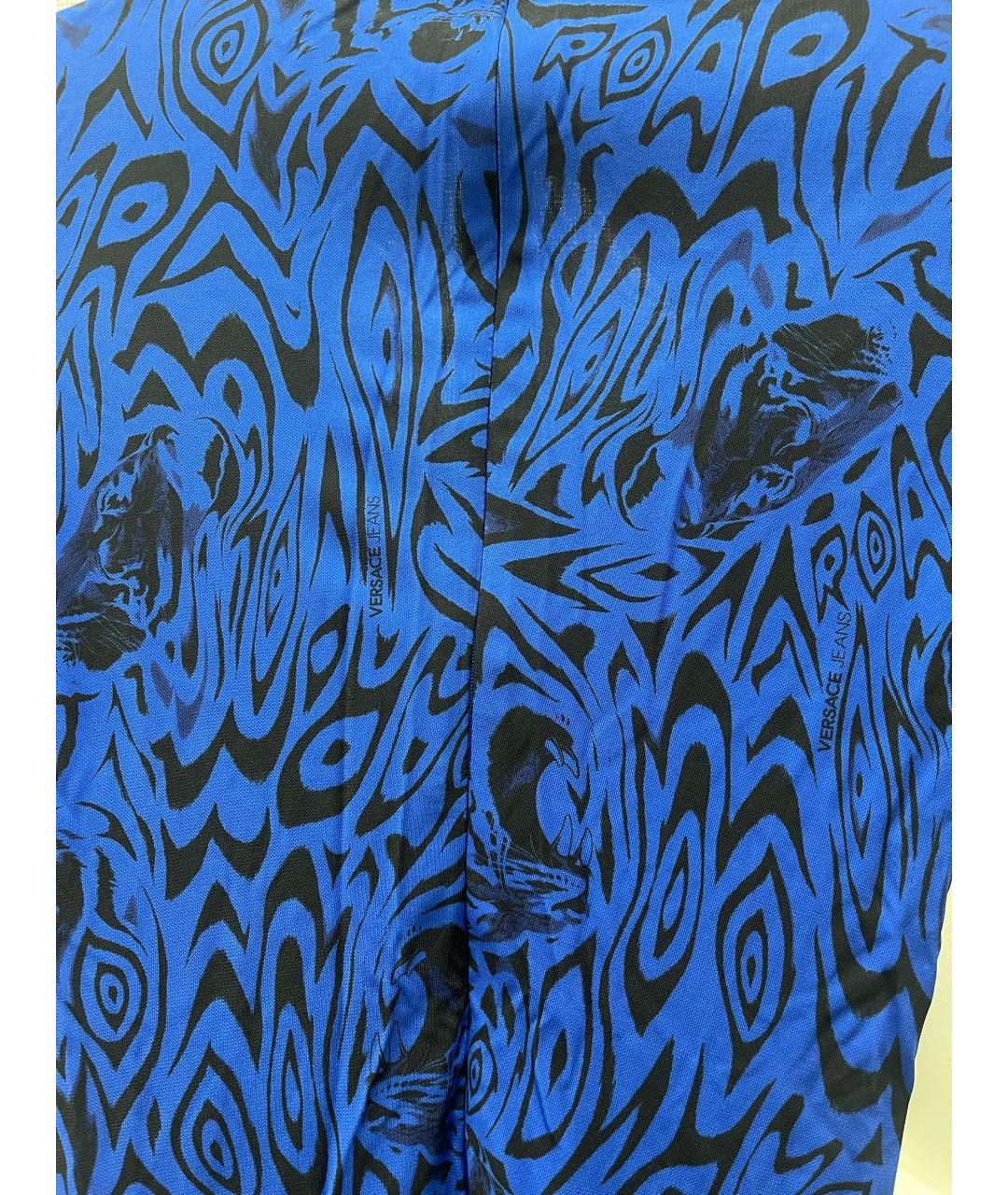 VERSACE JEANS COUTURE Синее хлопко-эластановое коктейльное платье, фото 5