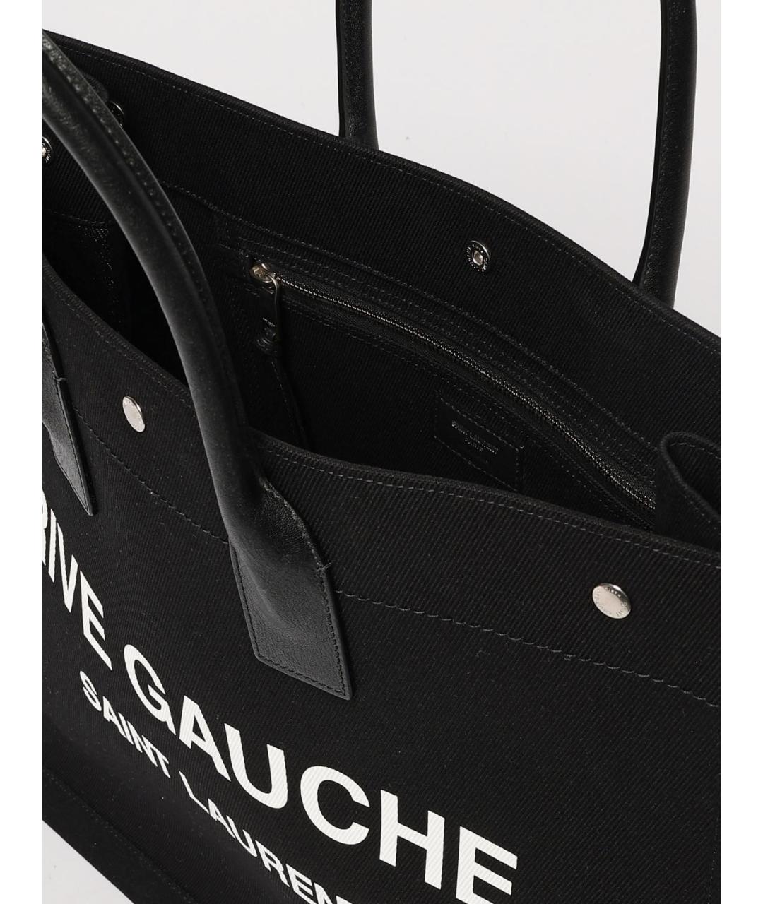 SAINT LAURENT Черная сумка тоут, фото 5