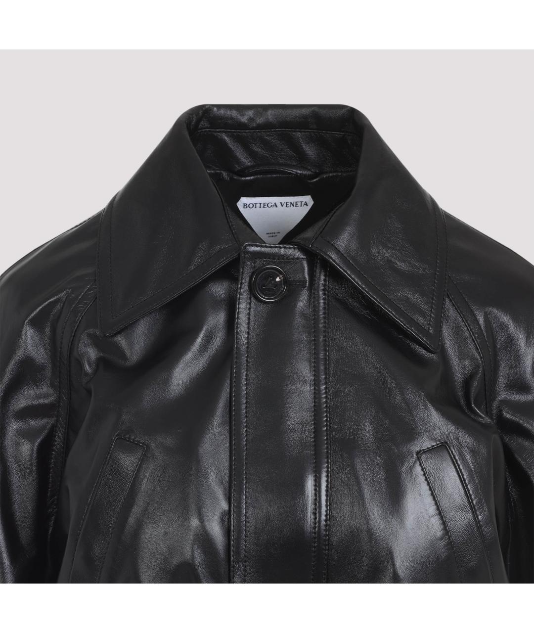 BOTTEGA VENETA Черная кожаная куртка, фото 5