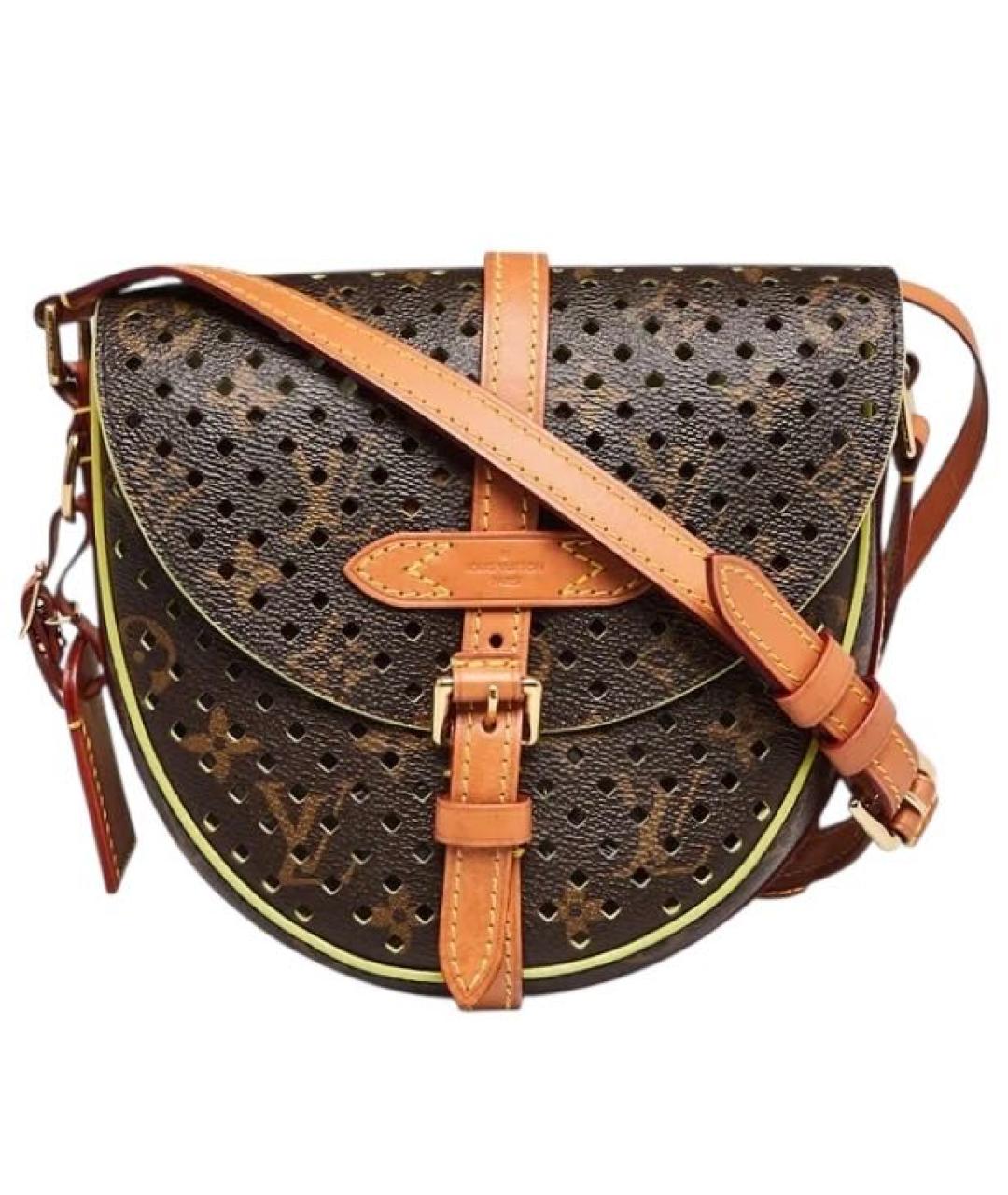 LOUIS VUITTON Коричневая кожаная сумка через плечо, фото 1