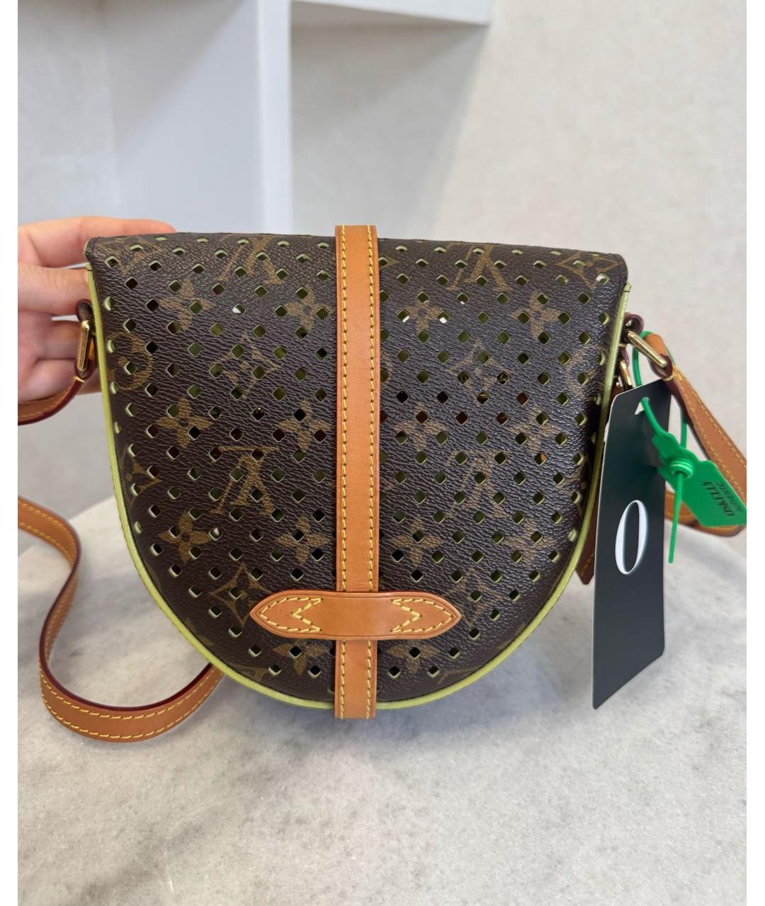 LOUIS VUITTON Коричневая кожаная сумка через плечо, фото 7