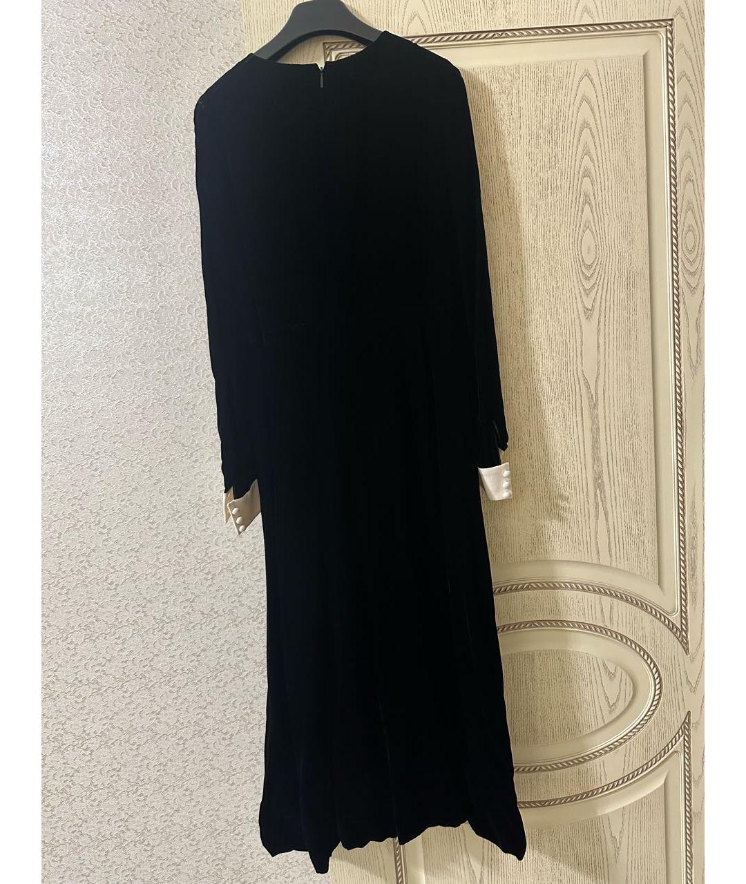 SAINT LAURENT Черное бархатное вечернее платье, фото 2