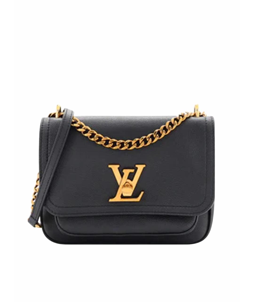 LOUIS VUITTON Черная кожаная сумка через плечо, фото 1