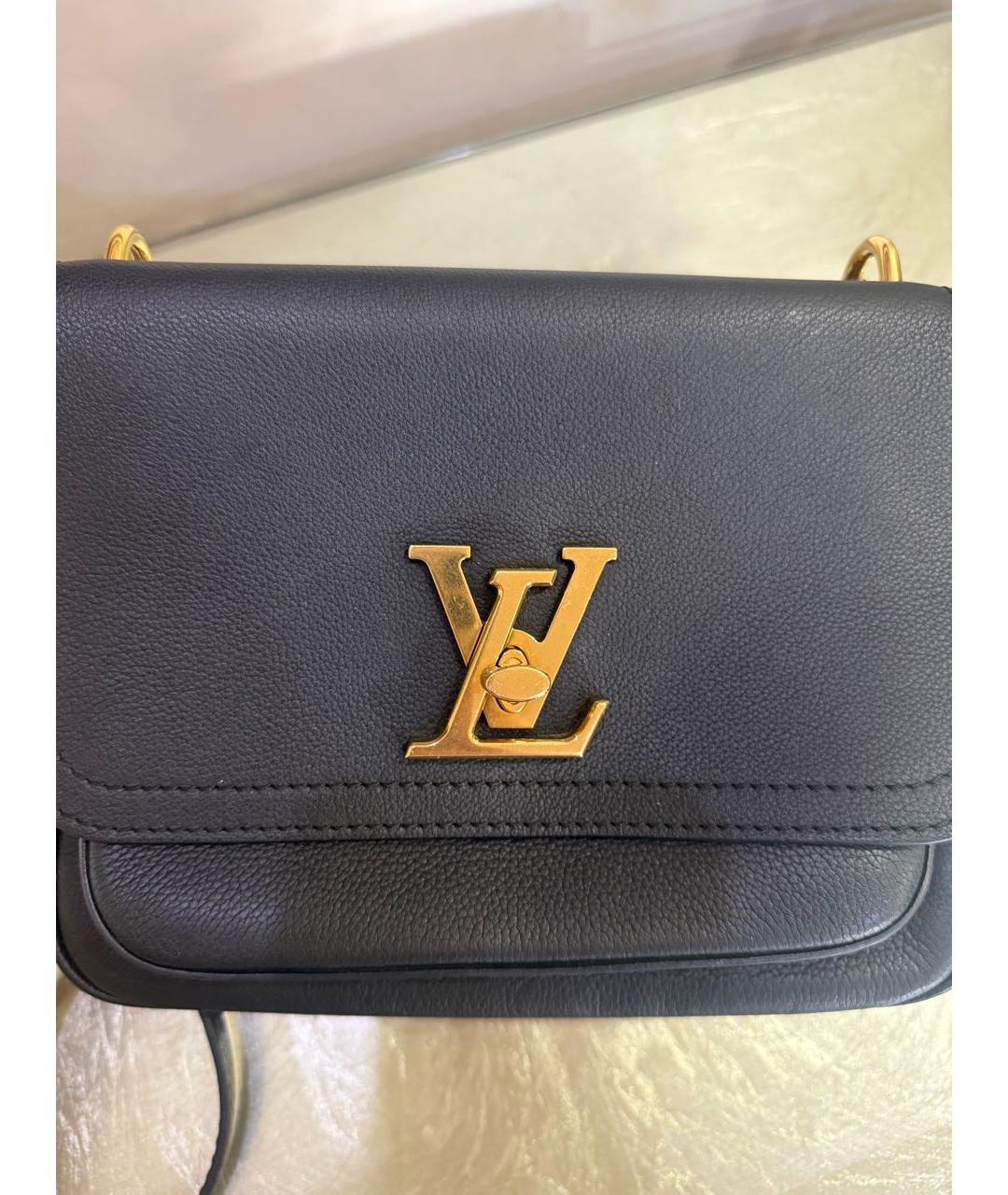 LOUIS VUITTON Черная кожаная сумка через плечо, фото 6
