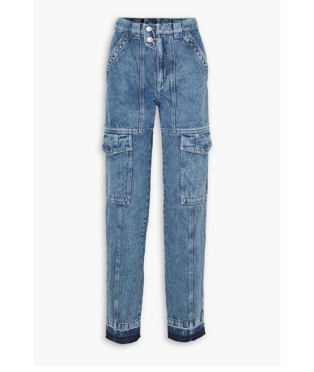 ISABEL MARANT ETOILE Синие хлопковые прямые джинсы, фото 9