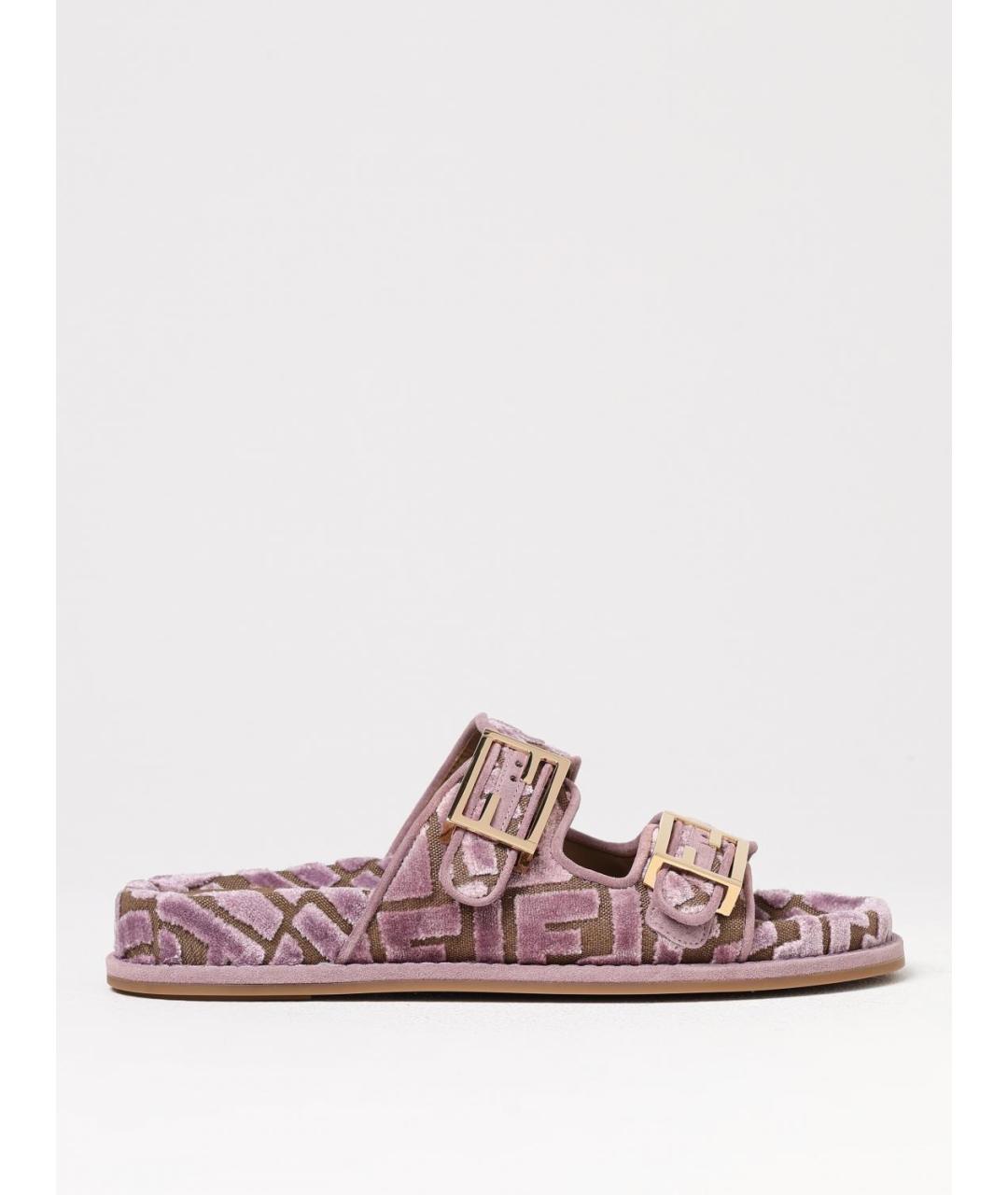 FENDI Розовые шлепанцы, фото 5