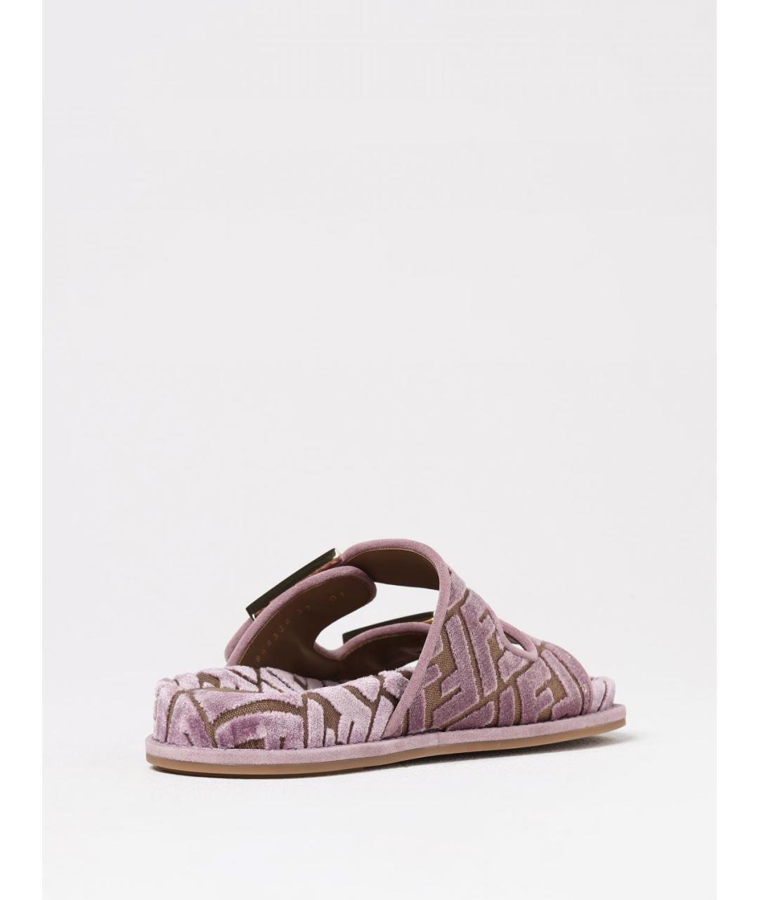 FENDI Розовые шлепанцы, фото 3