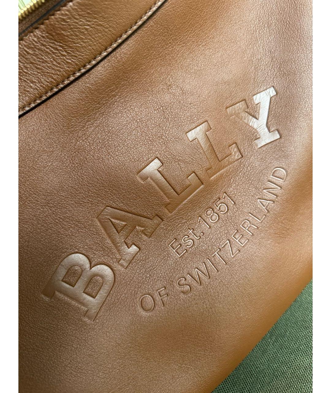 BALLY Коричневая кожаная сумка через плечо, фото 2