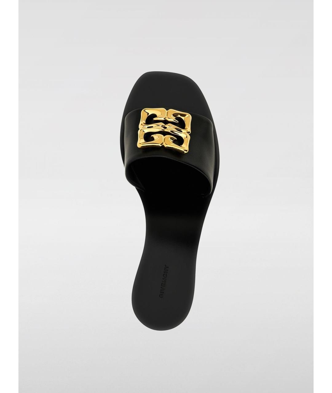 GIVENCHY Черные кожаные мюли, фото 4