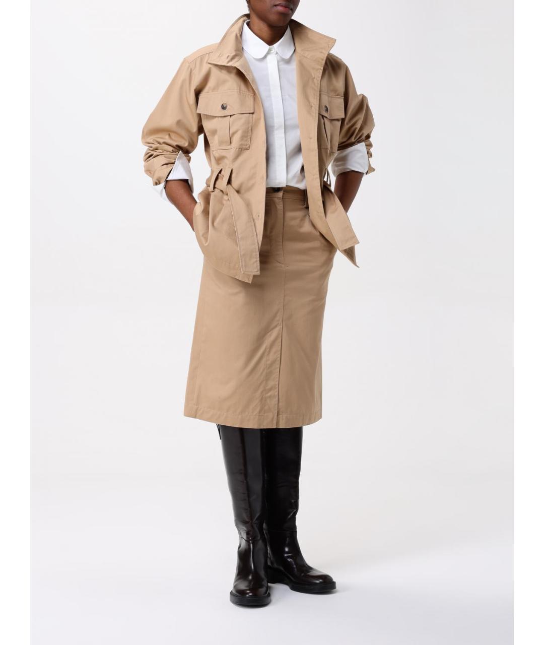 A.P.C. Бежевая юбка миди, фото 3