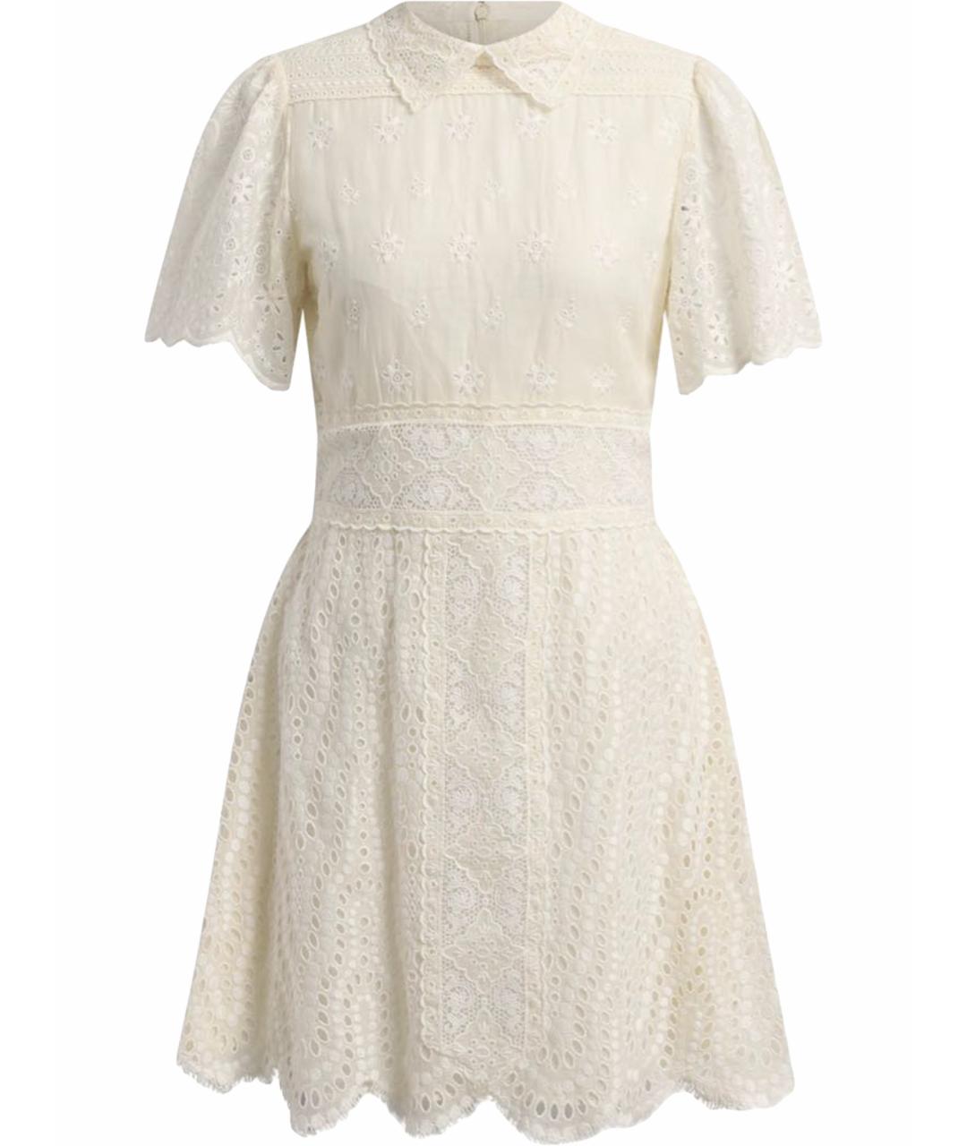 VALENTINO Белое хлопковое повседневное платье, фото 1