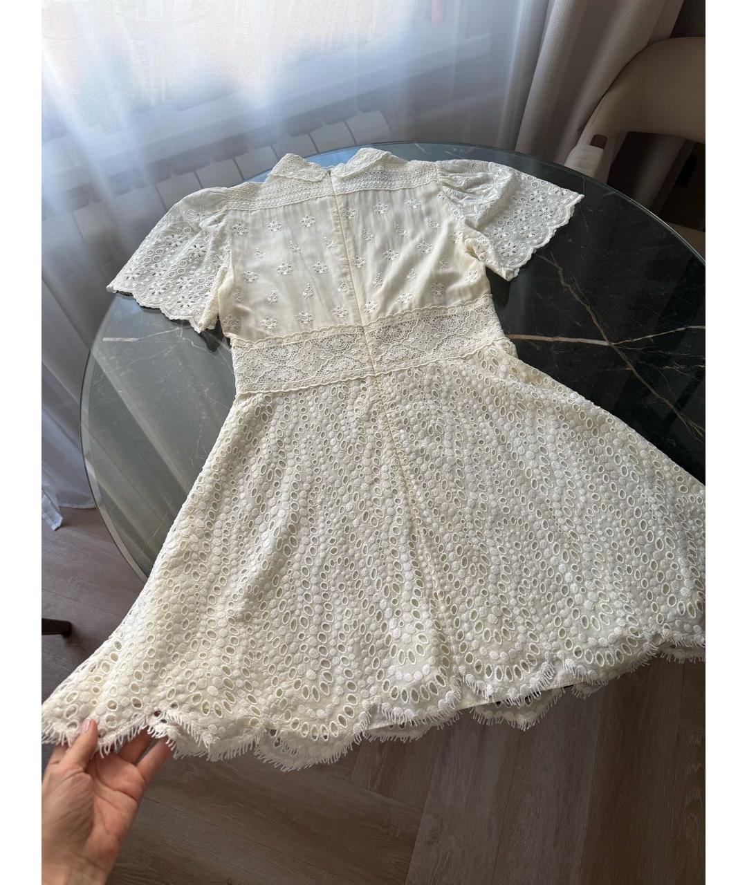 VALENTINO Белое хлопковое повседневное платье, фото 7